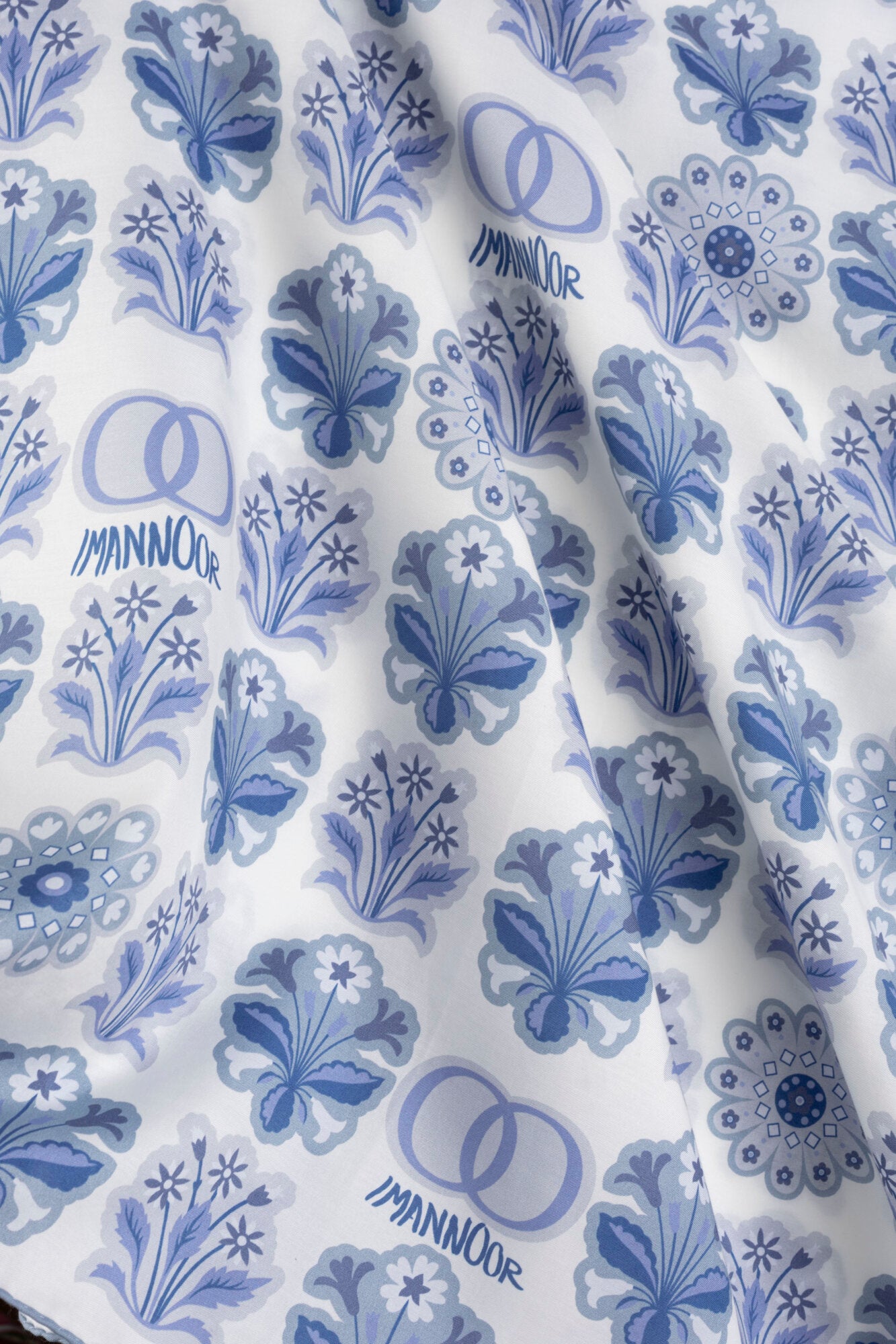 Kır Çiçeği Denim Pamuk İpek Şal 70x210