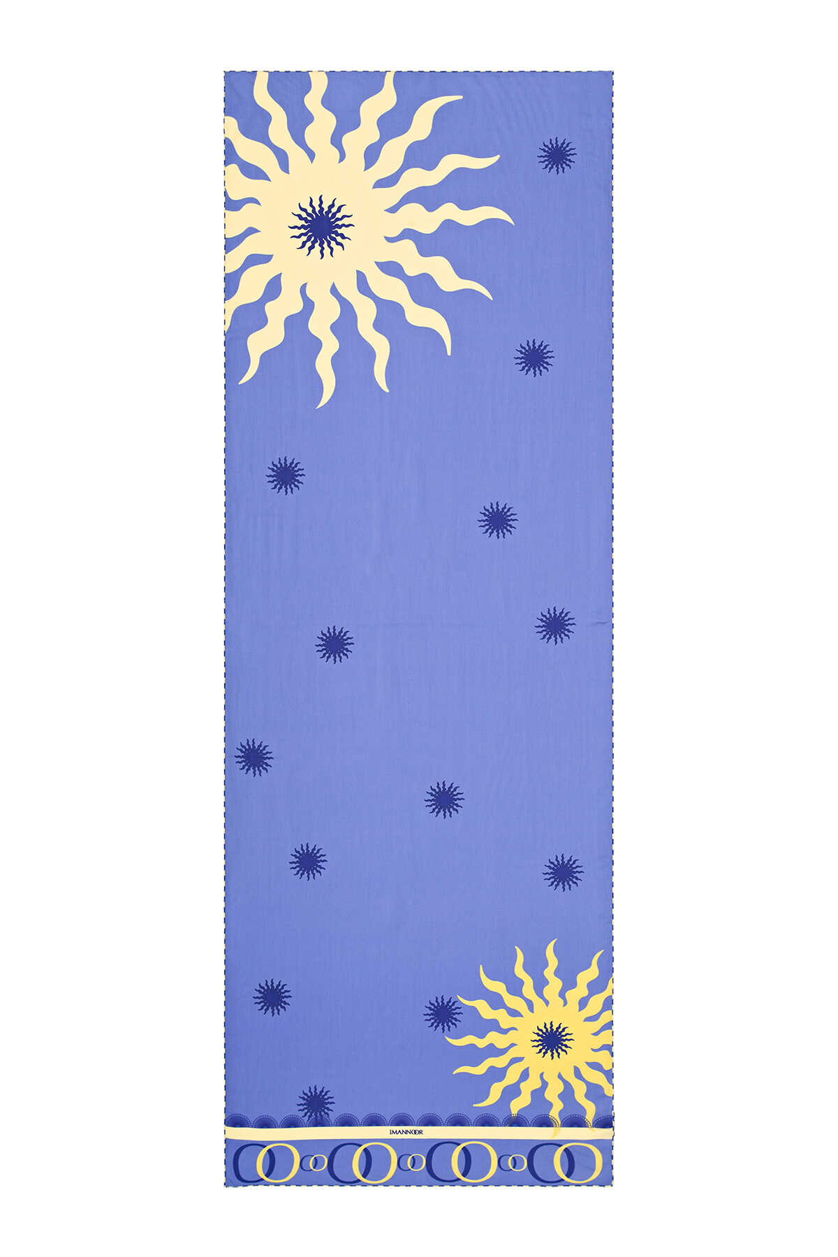 Güneş Lila Floş Viskon Şal 70x210