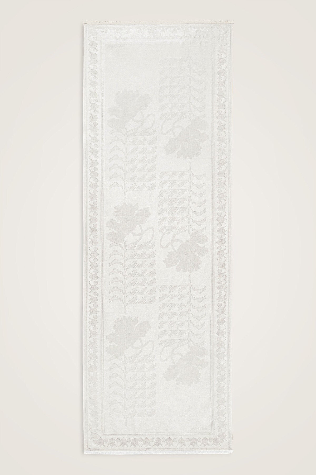 Kufi Kemik Jakar İpek Şal 70x200
