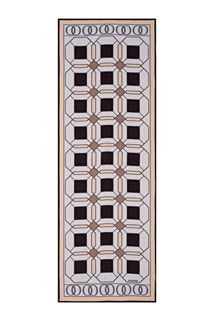 Kündekari Kahverengi Floş Viskon Şal 70x200
