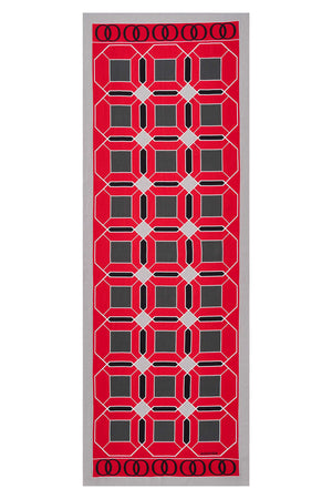 Kündekari Kırmızı Floş Viskon Şal 70x200