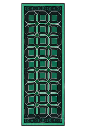 Kündekari Yeşil Floş Viskon Şal 70x200