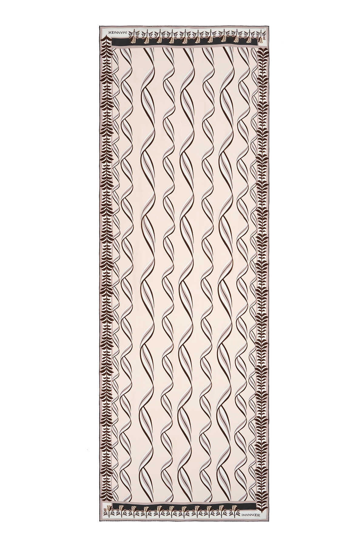 Kurdela Bej Krep İpek Şal 70x200