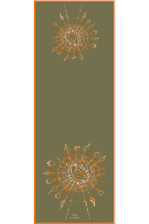Kuş Sepeti Yeşil İpek Şal 80x200