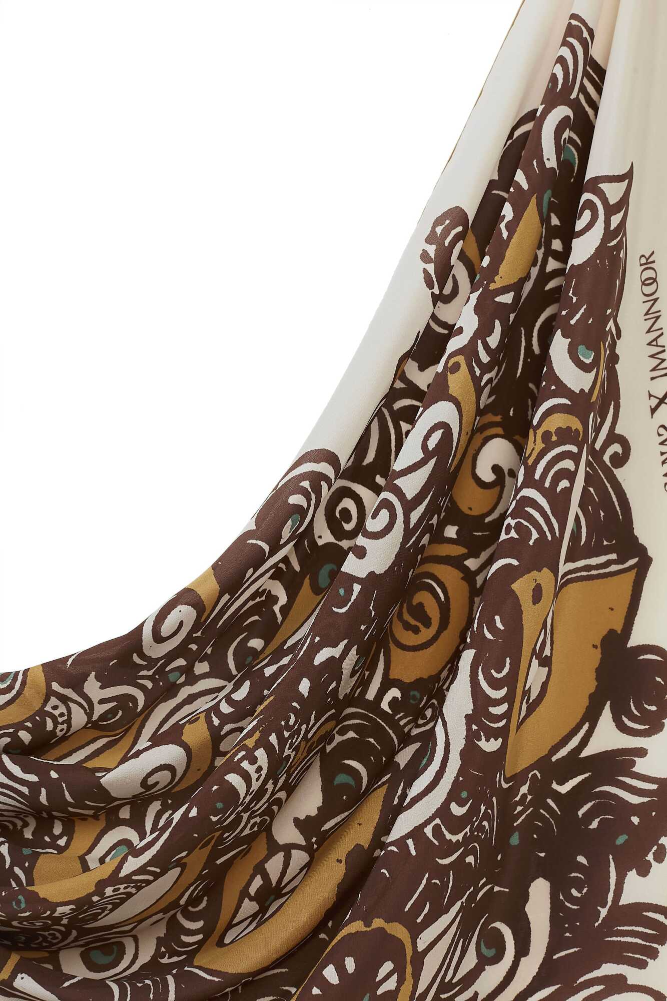 Kuşlar Vizon Krep İpek Şal 80x200