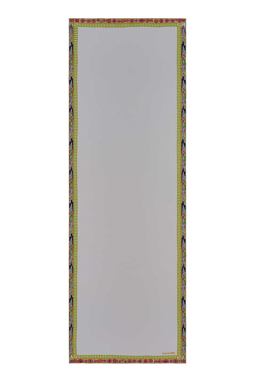 Labirent Sarmaşık Altın Krep İpek Elbise Şalı 80x210