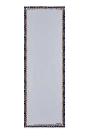 Labirent Sarmaşık Krem Krep İpek Elbise Şalı 80x210