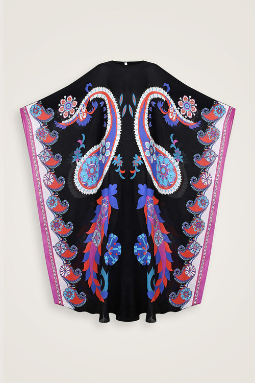 Lahor Siyah İpek Kaftan
