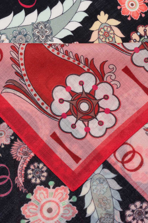 Lahor Siyah Yün Şal 70x210