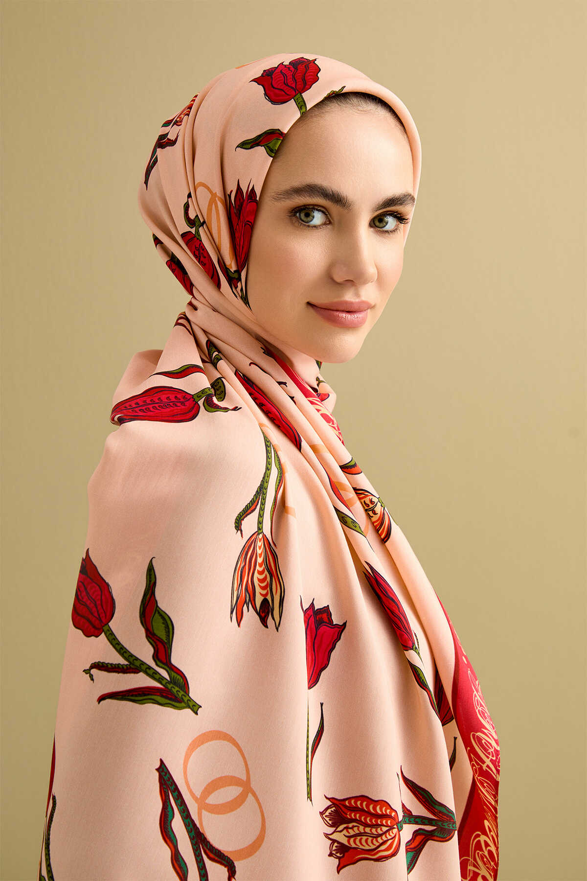 Lale Noor Somon Floş Viskon Şal 70x200