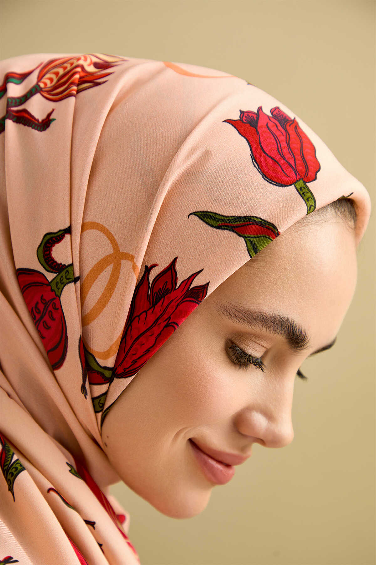 Lale Noor Somon Floş Viskon Şal 70x200