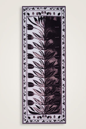 Lale Yolu Siyah Pamuk Şal 80x200