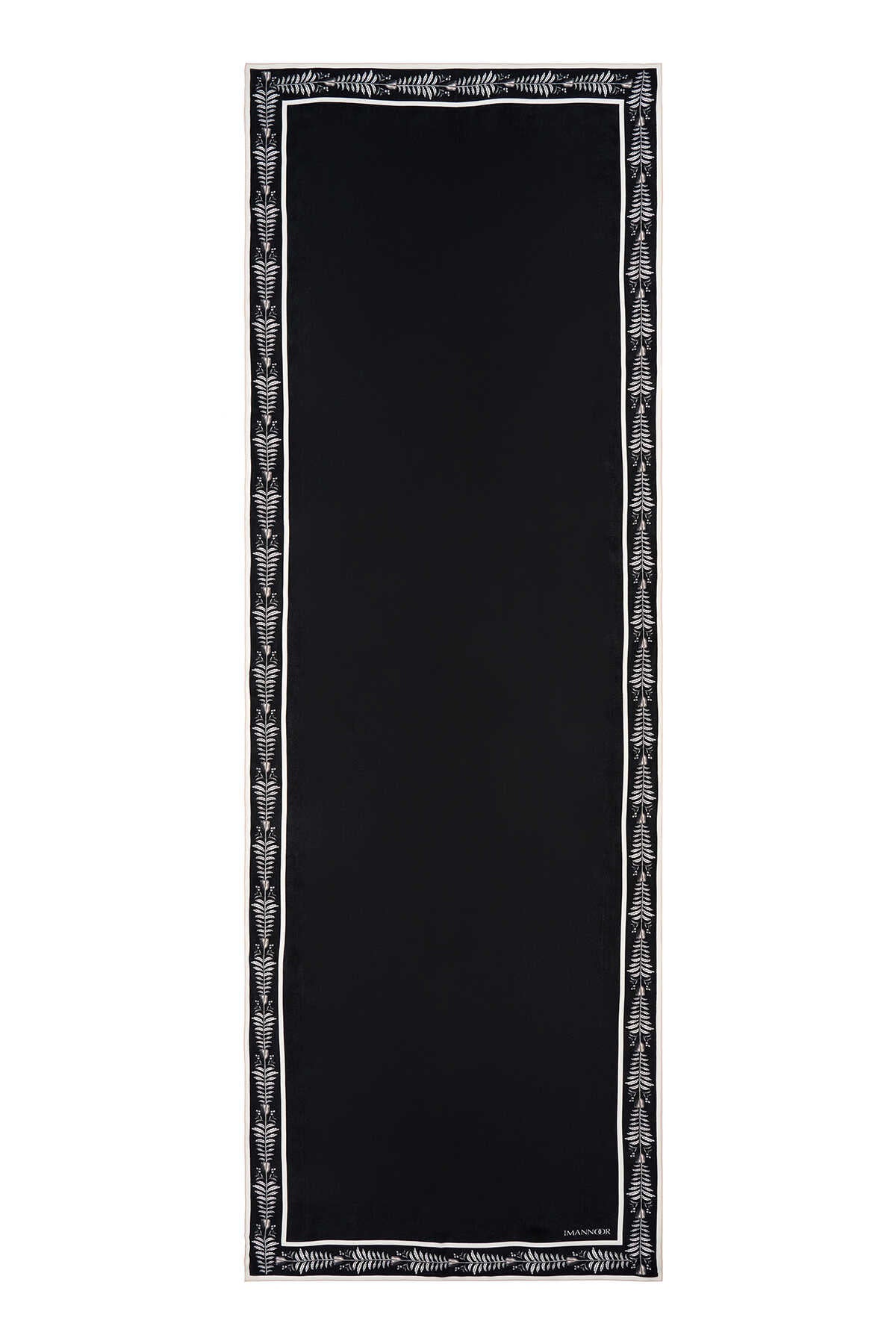 Lalenoor Siyah Krep İpek Şal 70x200