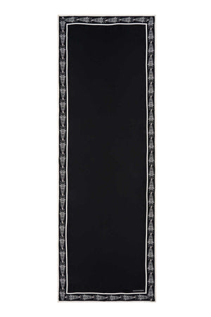 Lalenoor Siyah Krep İpek Şal 70x200