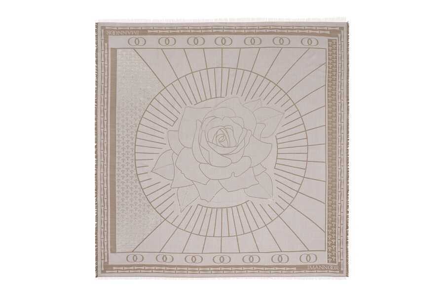 Leyla Simli Bej İpek Eşarp 140x140