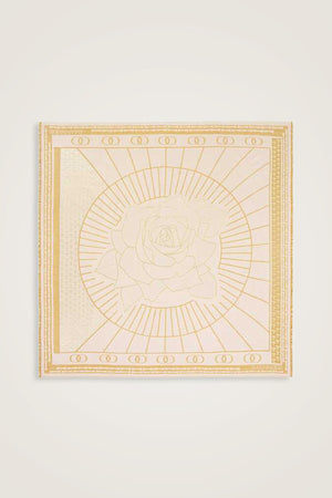 Leyla Simli Sarı İpek Eşarp 140x140