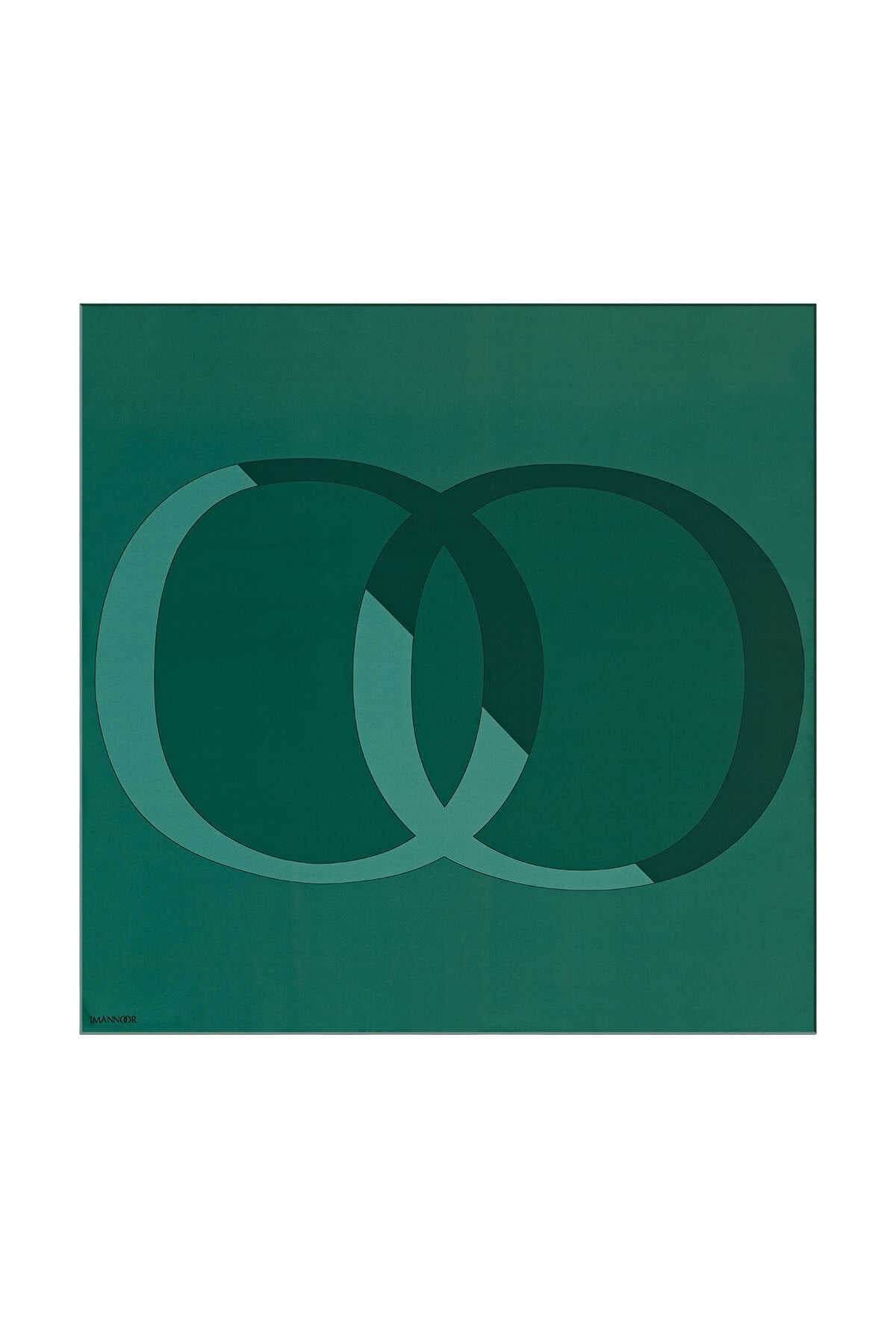 Logo-1 Yeşil Tivil İpek Eşarp 90x90