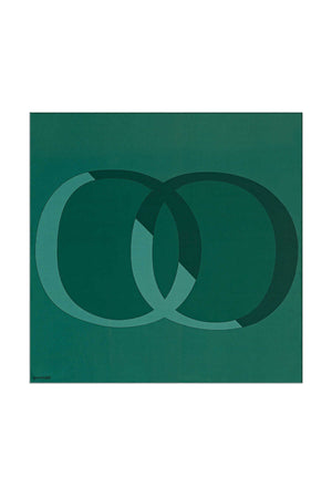 Logo-1 Yeşil Tivil İpek Eşarp 90x90
