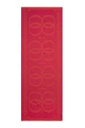 Logo 8 Fuşya Pamuk İpek Şal 80x210