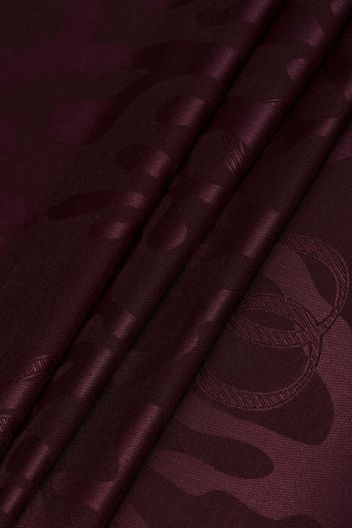 Mercan Bordo Jakarlı İpek Şal 70x200