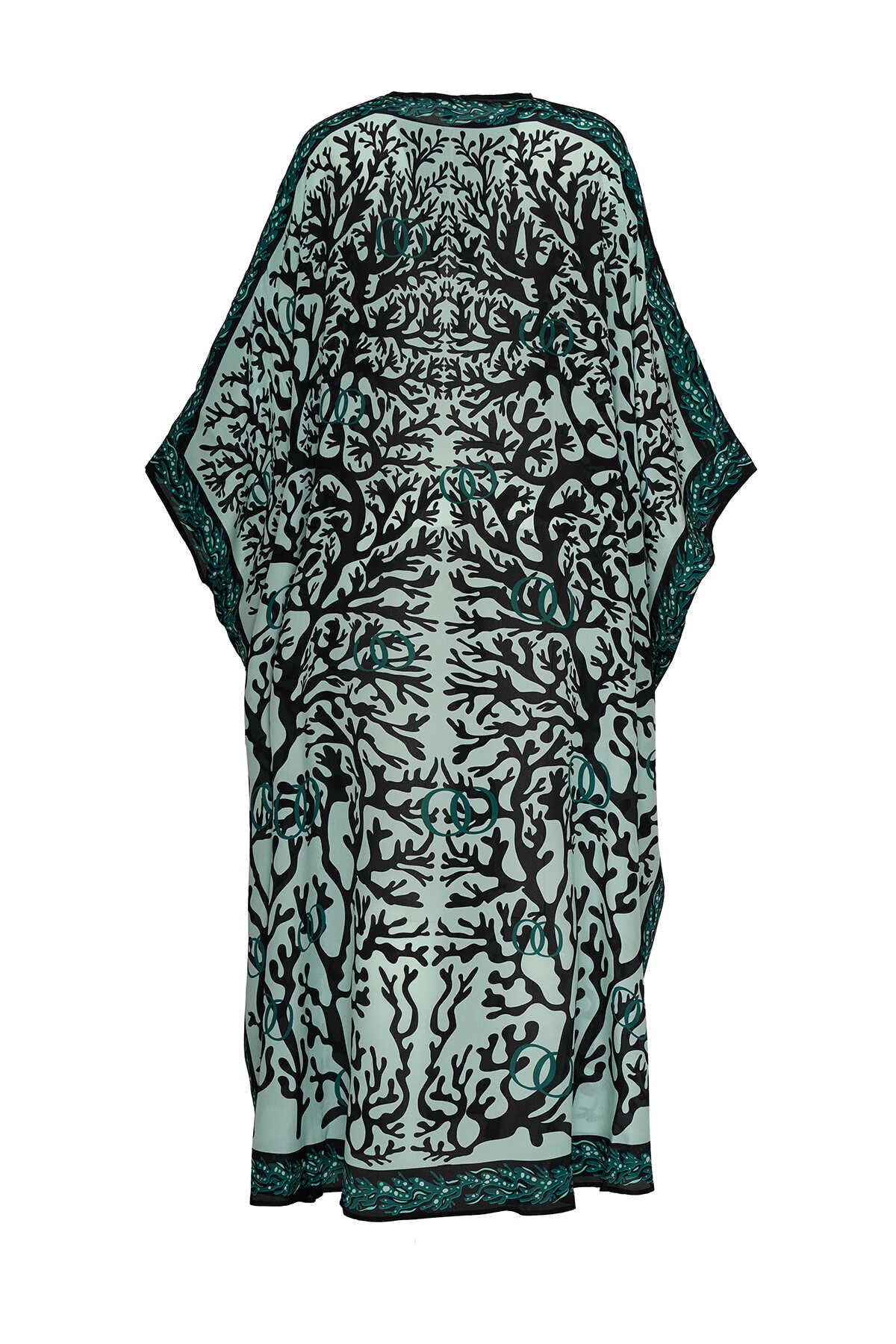 Mercan Mint İpek Abaya