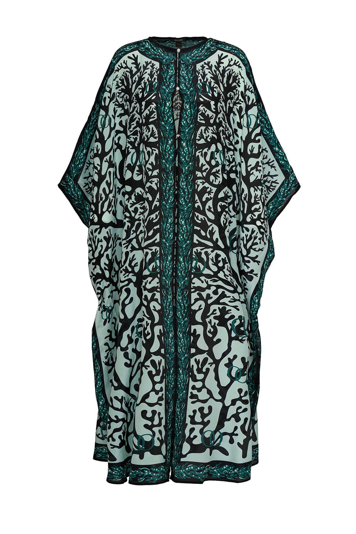 Mercan Mint İpek Abaya