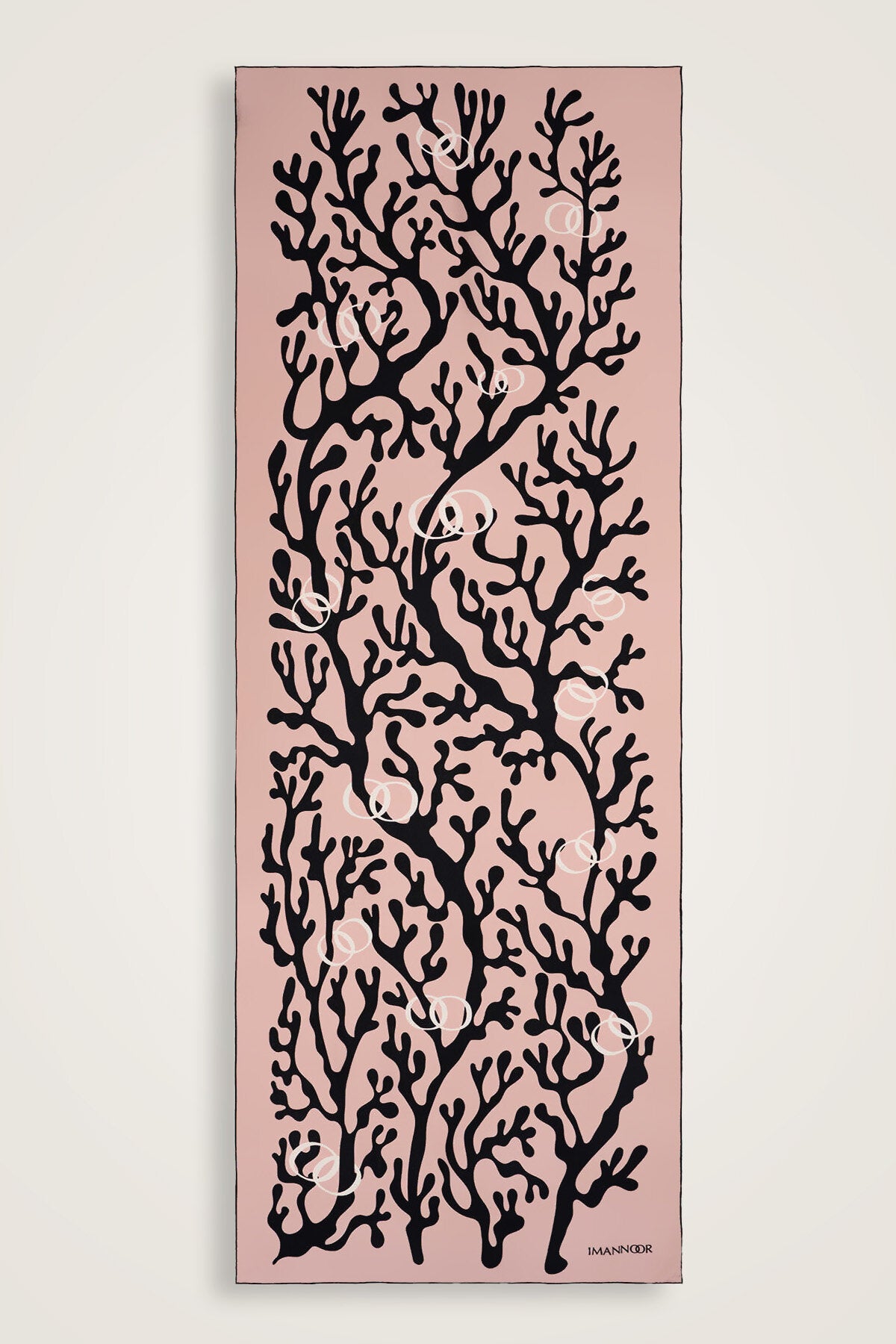 Mercan Pudra Krep İpek Şal 70x200