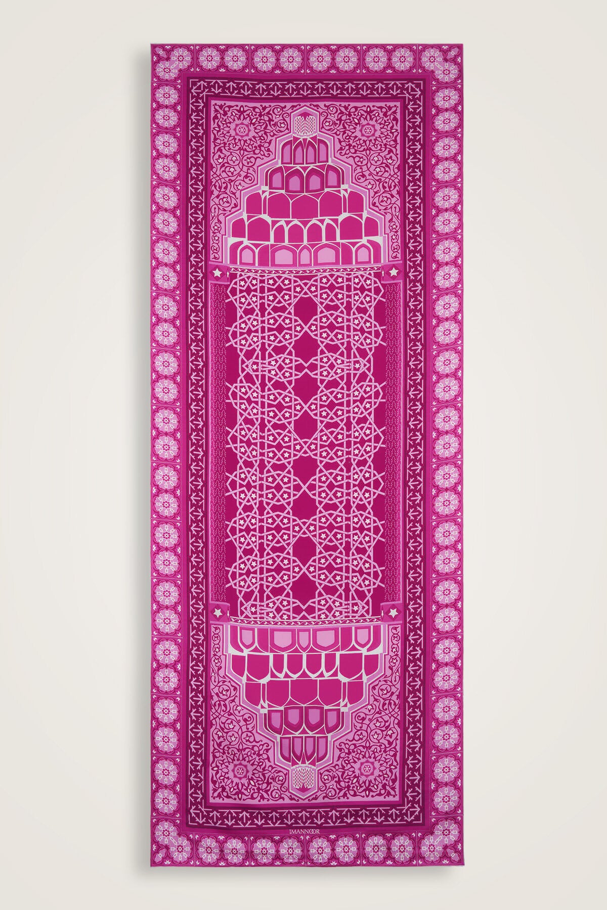 Mihrab Mor Pamuk İpek Şal 80x210
