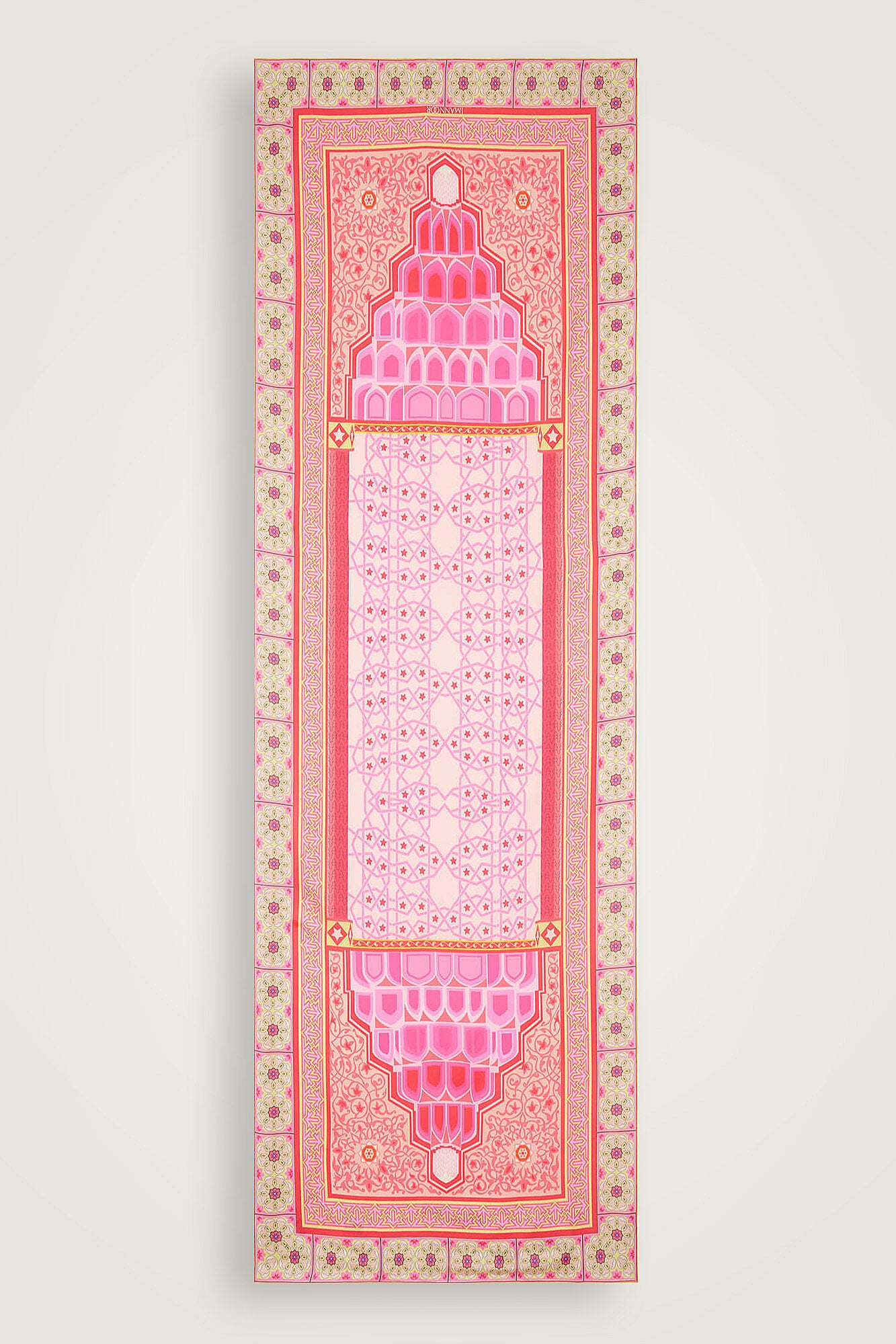 Mihrab Pembe Pamuk İpek Şal 80x210