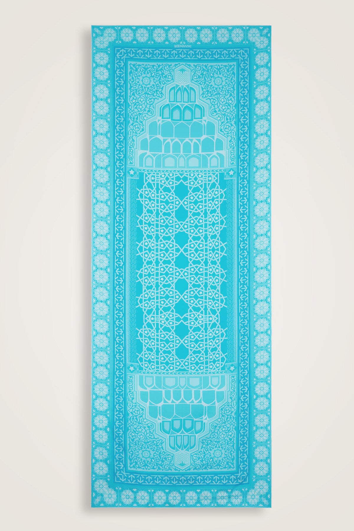 Mihrab Turkuaz Pamuk İpek Şal 80x210