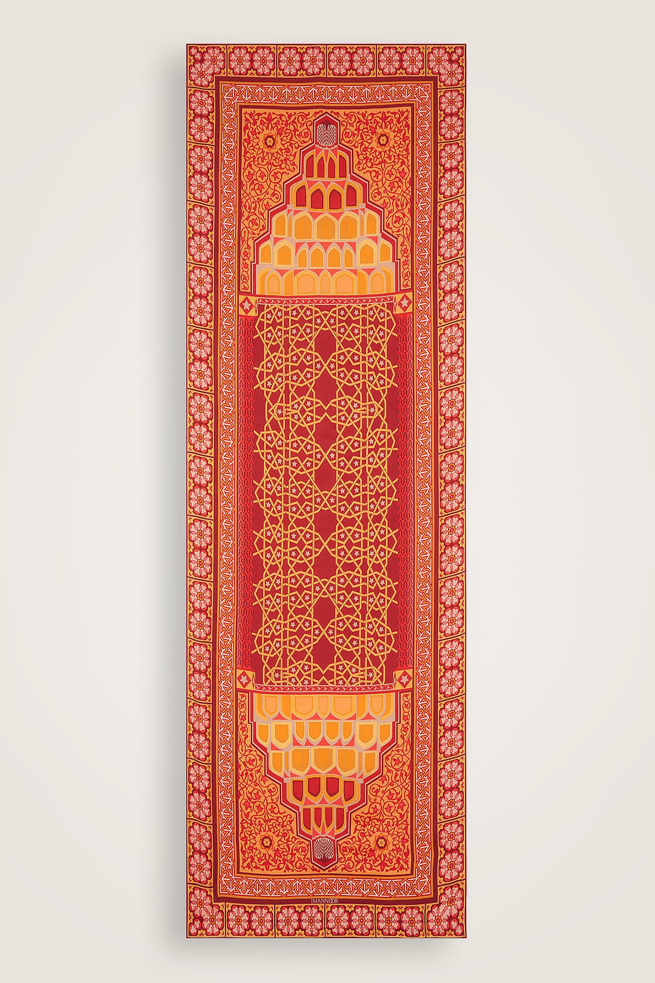 Mihrab Turuncu Pamuk İpek Şal 80x210
