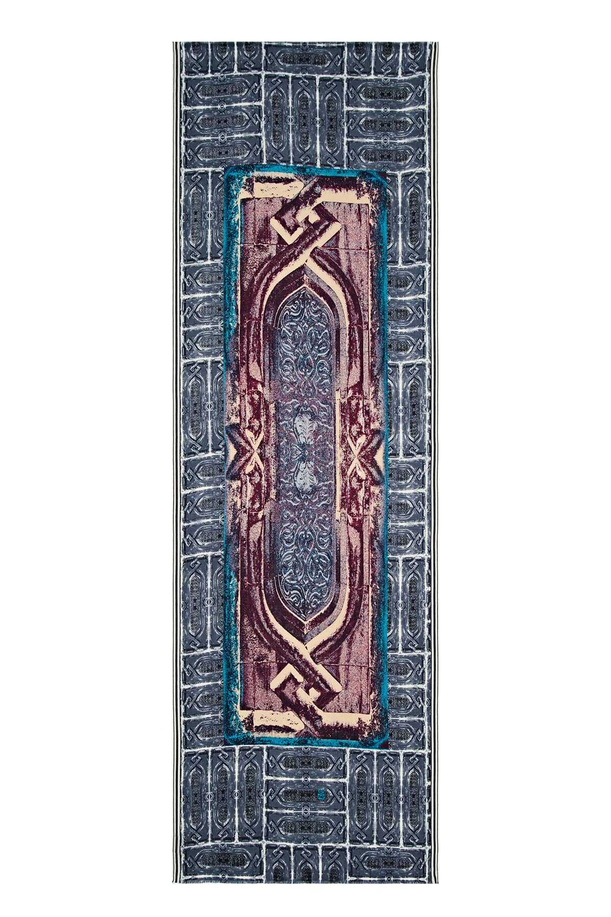 Minber Gri Yün Şal 70x210