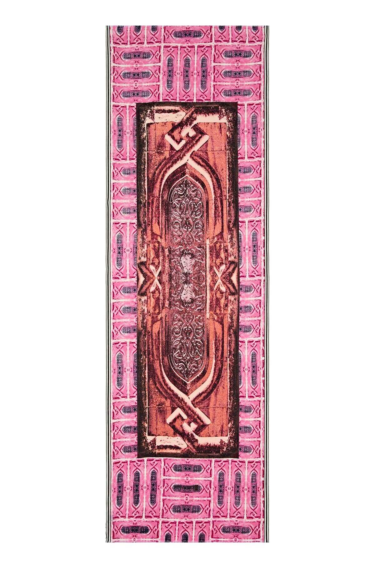 Minber Pembe Yün Şal 70x210