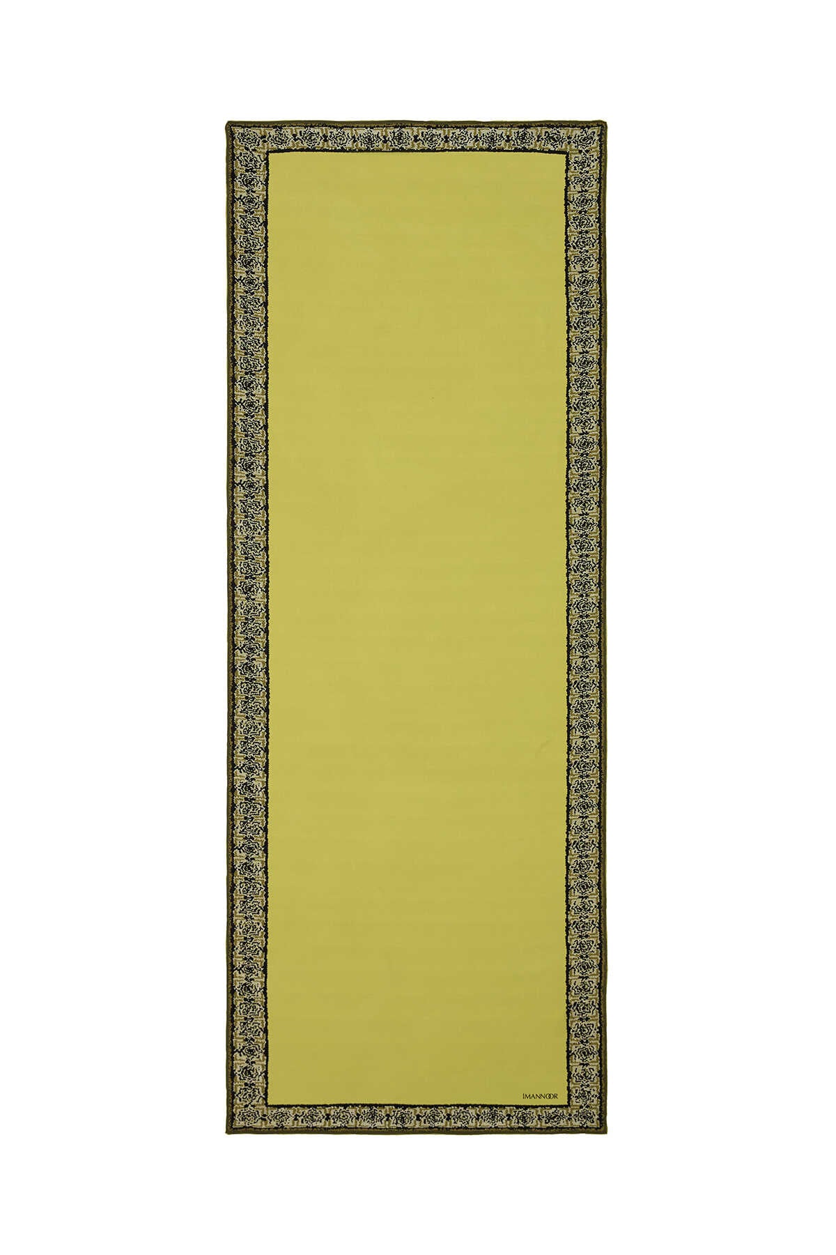 Mini Mozaik Sarı Krep İpek Şal 80x210
