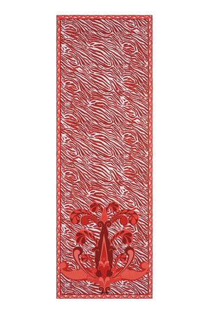 Mızrak Bordo Krep İpek Kaftan Şalı 80x210