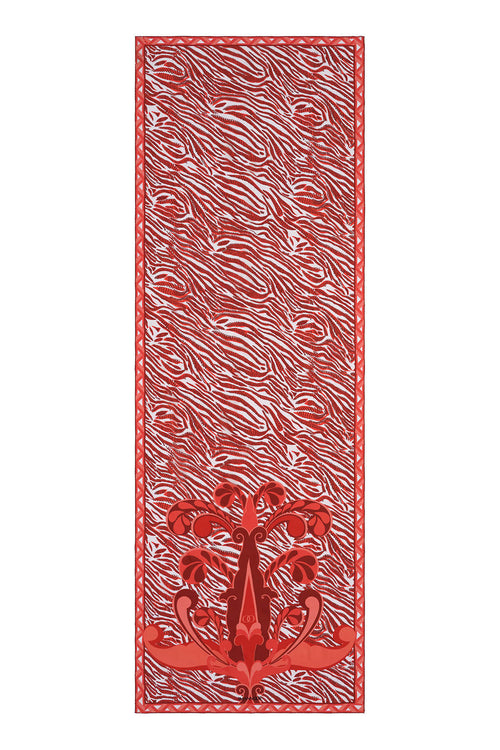 Mızrak Bordo Krep İpek Kaftan Şalı 80x210