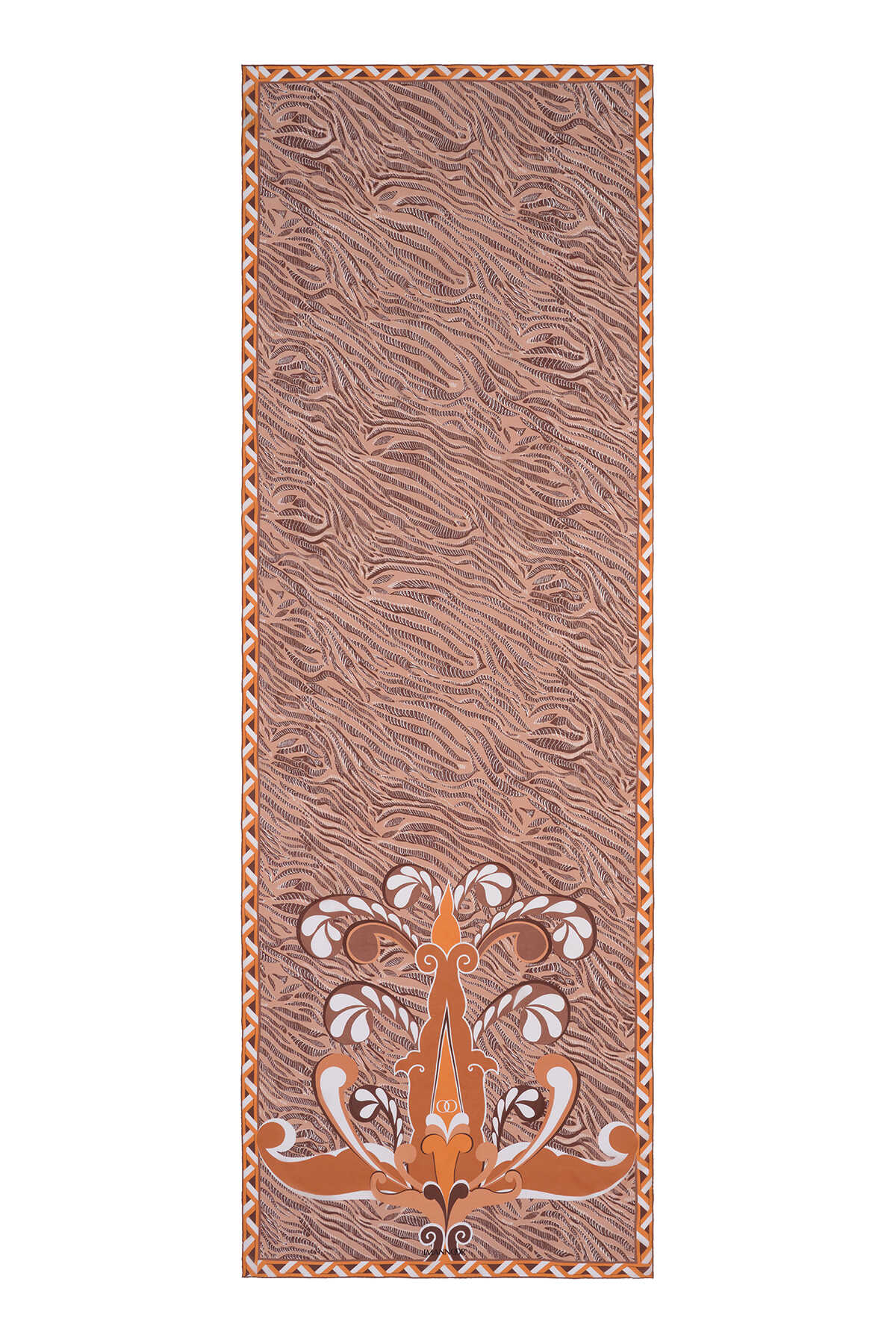 Mızrak Vizon Krep İpek Kaftan Şalı 80x210