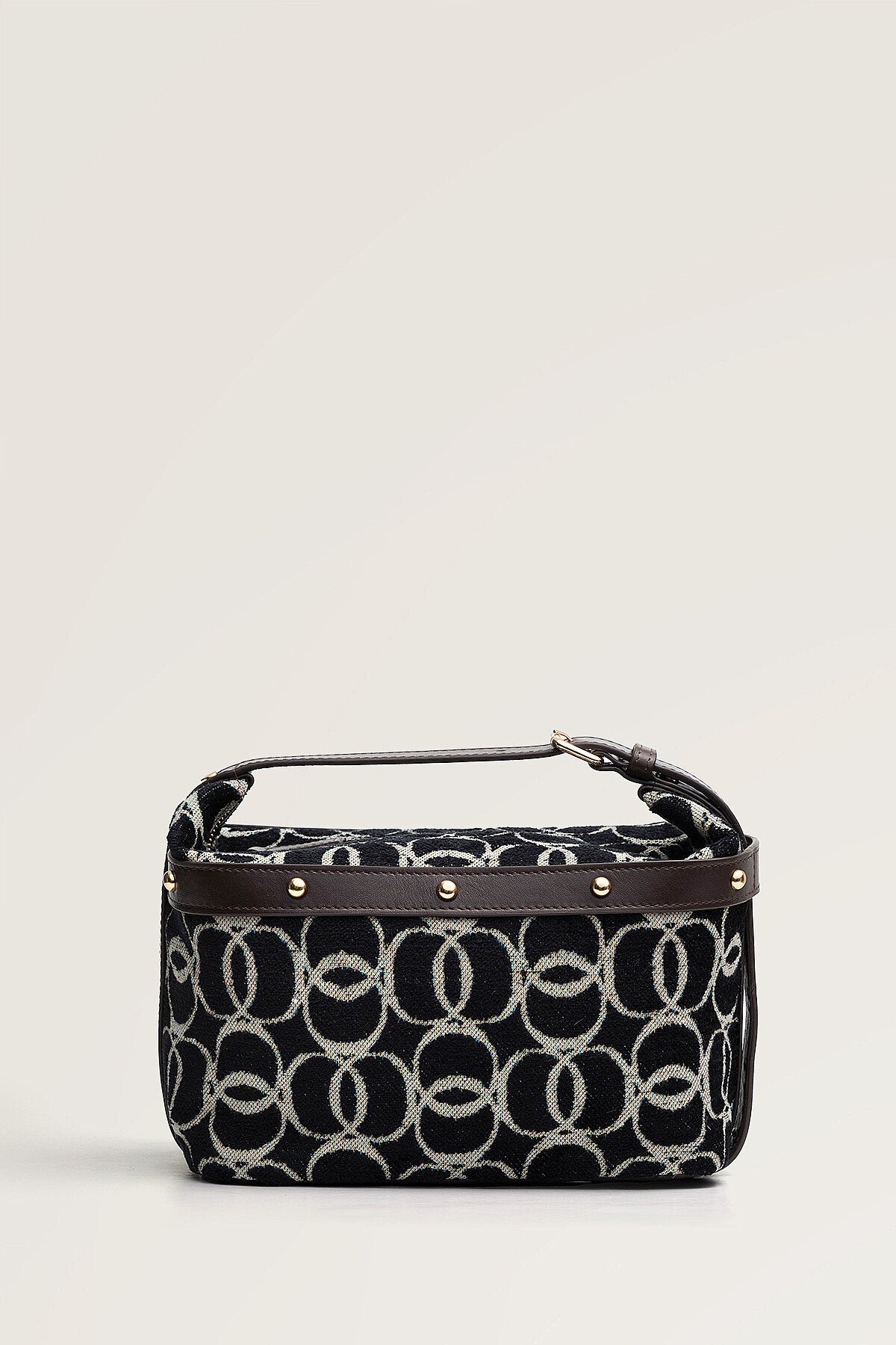 Monogram Dokuma Siyah Kutu Çanta