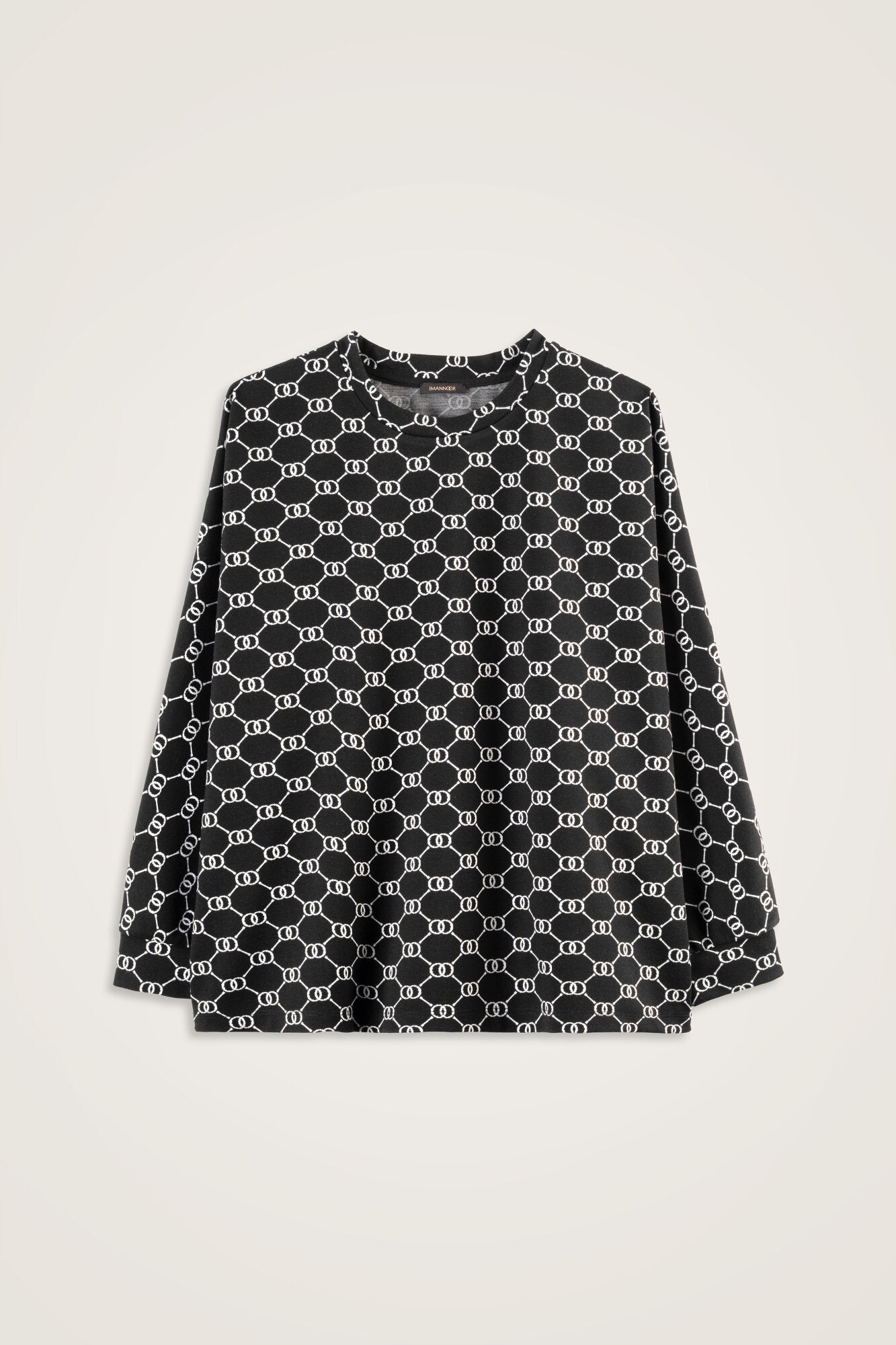 Monogram Jakar Siyah Örme Bluz