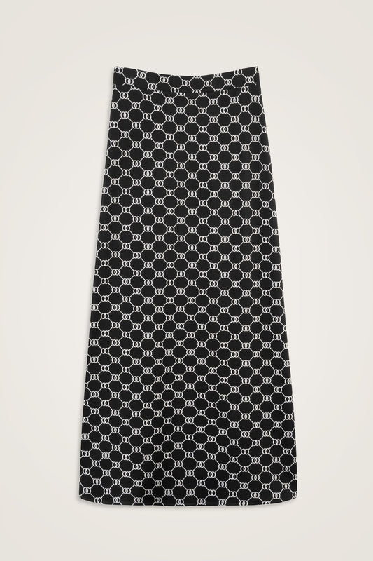 Monogram Jakar Siyah Örme Etek