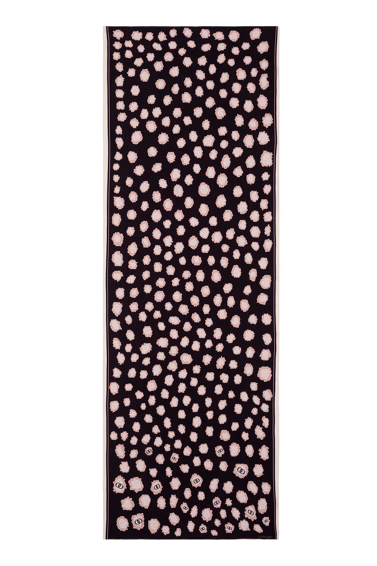 Mozaik Leopar Kahverengi Floş Viskon Şal 70x200