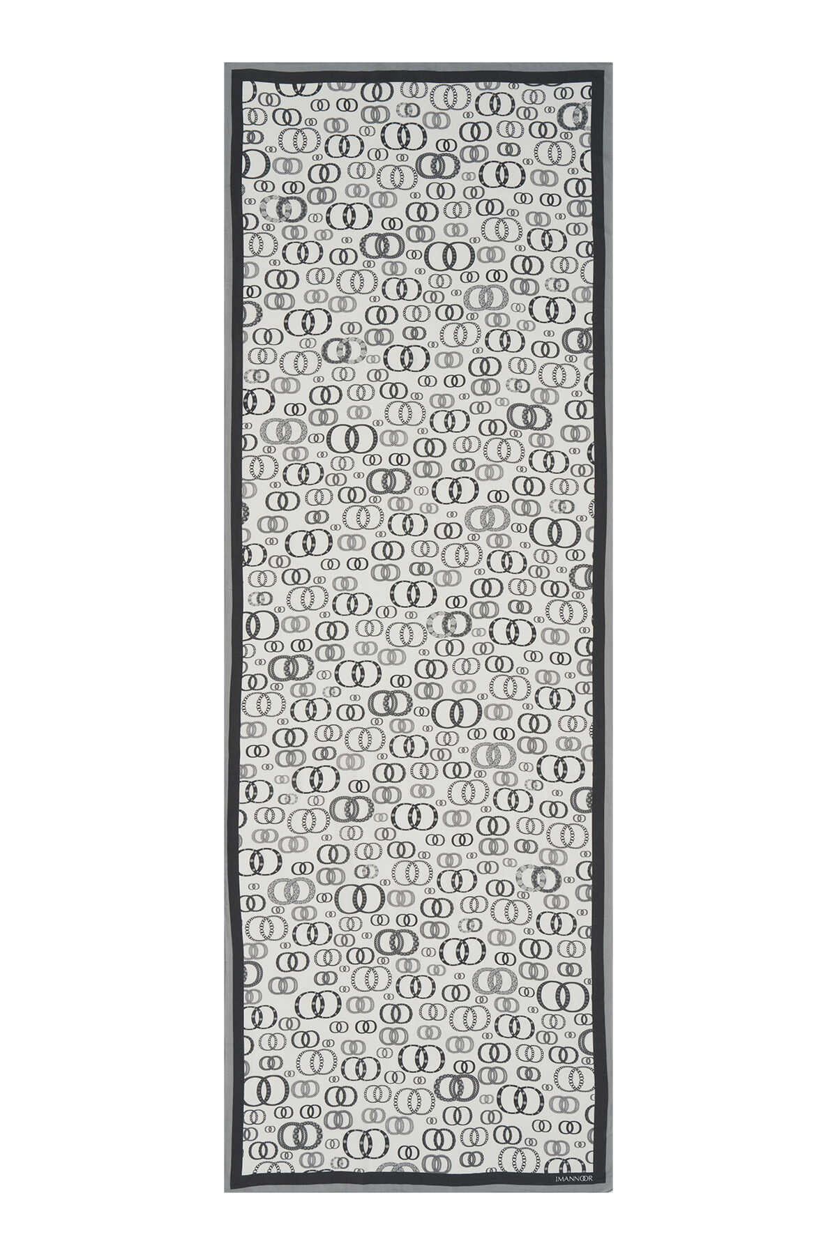 Mücevher Noor Beyaz Floş Viskon Şal 70x210
