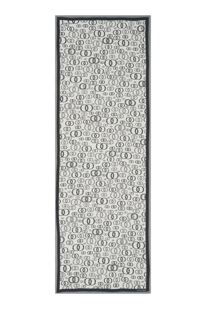 Mücevher Noor Beyaz Floş Viskon Şal 70x210