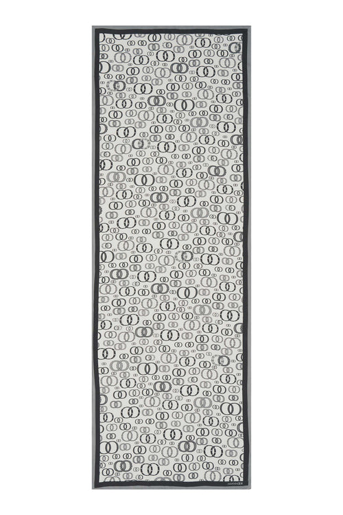 Mücevher Noor Beyaz Floş Viskon Şal 70x210