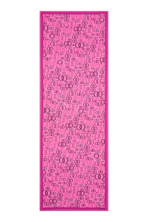 Mücevher Noor Pembe Floş Viskon Şal 70x210