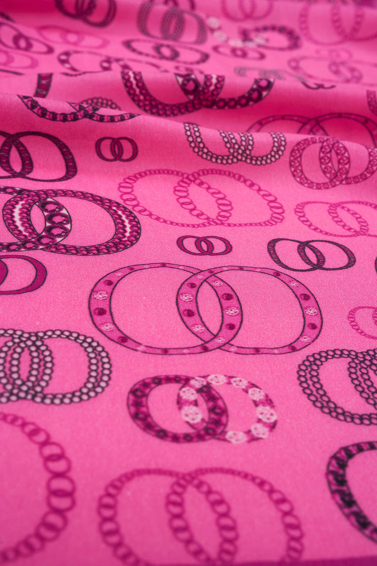 Mücevher Noor Pembe Floş Viskon Şal 70x210