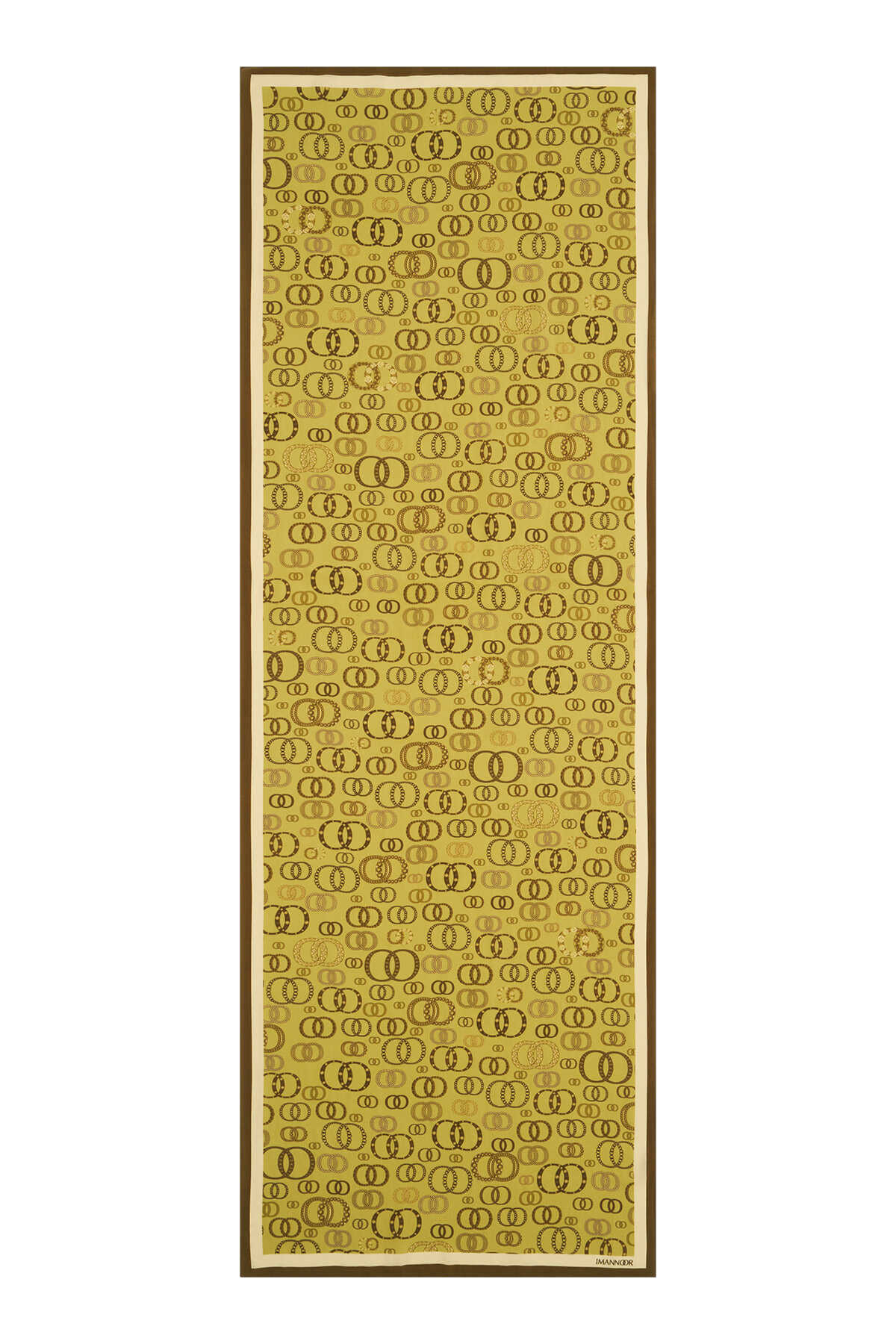 Mücevher Noor Sarı Floş Viskon Şal 70x210