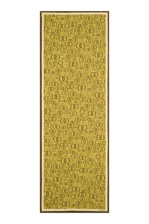 Mücevher Noor Sarı Floş Viskon Şal 70x210
