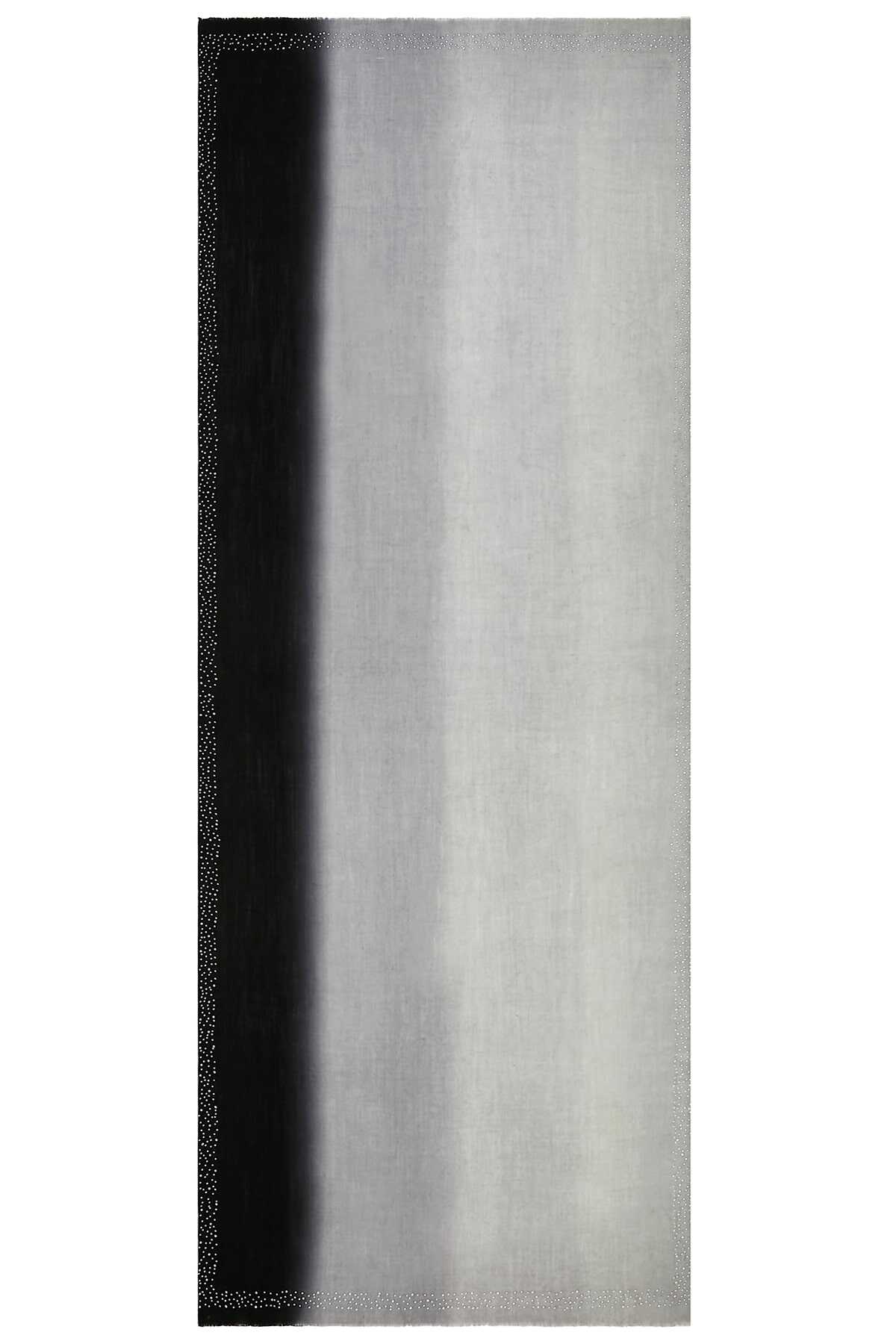Muson Siyah Yün İpek Şal 70x200
