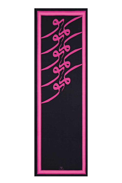 Nev Siyah Flosh Viskon Şal 70x210